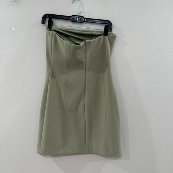 Bec & Bridge Dress Karina Strapless Mini in Sage Green - Picture 5 of 7
